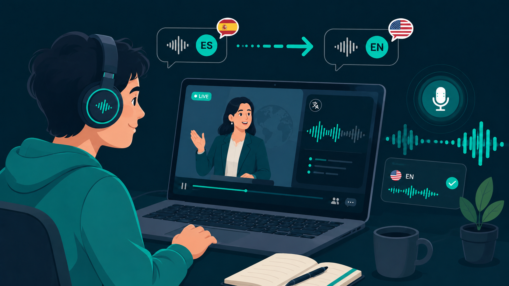 How to Translate Audio to English Without Pausing Every Few Seconds
